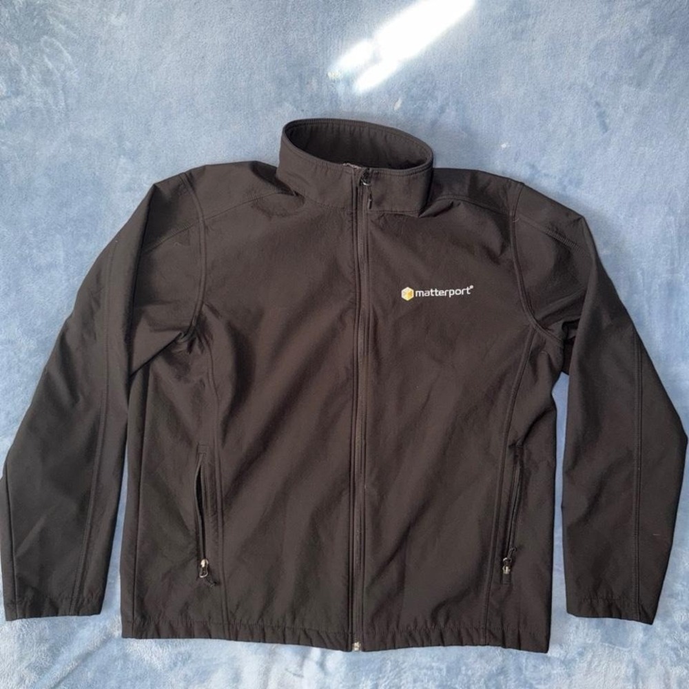 Port Authority black zip‎ up sweater pants men Size XL